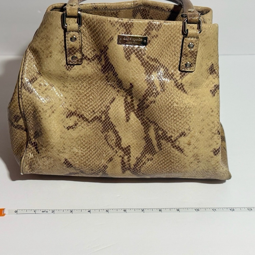 Kate Spade Python Snake Print Leather Shoulder Sa… - image 4